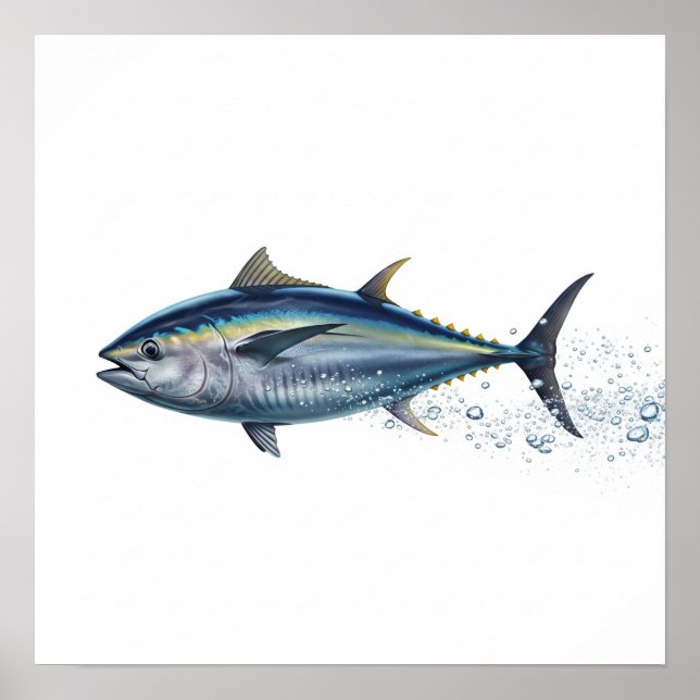 Swimming Tuna Poster (Front)