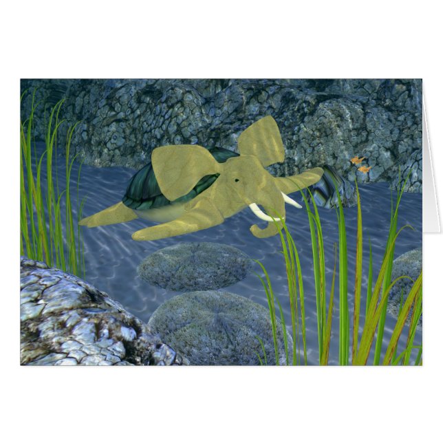 Swimming Turphant Cards (Front Horizontal)