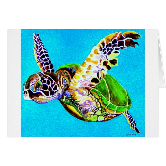 Swimming Turtle Cards (Front Horizontal)