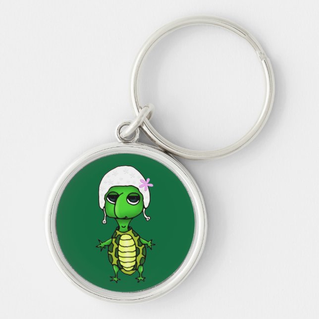 Swimming Turtle Keychain (Front)