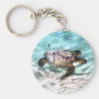 Swimming Turtle Keychain