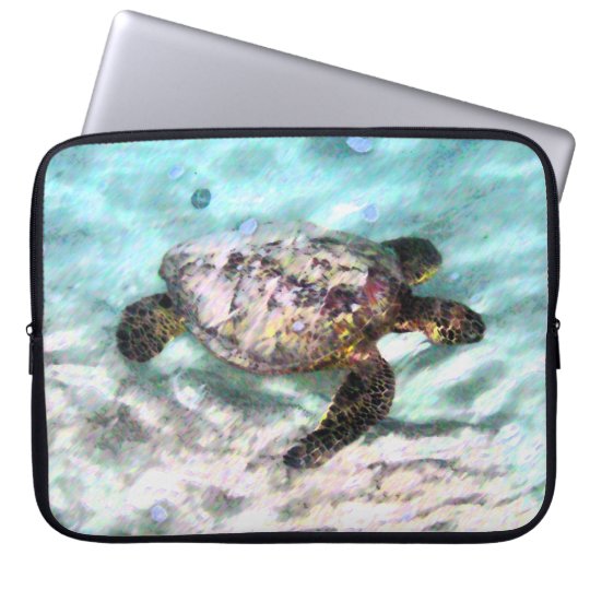 Swimming Turtle Laptop Sleeve