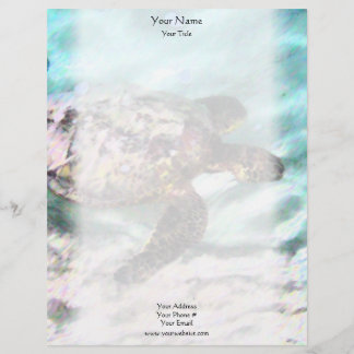 Swimming Turtle Letterhead
