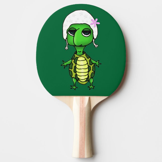 Swimming Turtle Ping-Pong Paddle (Front)