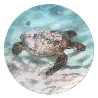 Swimming Turtle Plate