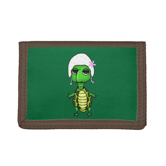 Swimming Turtle Trifold Wallet (Front)