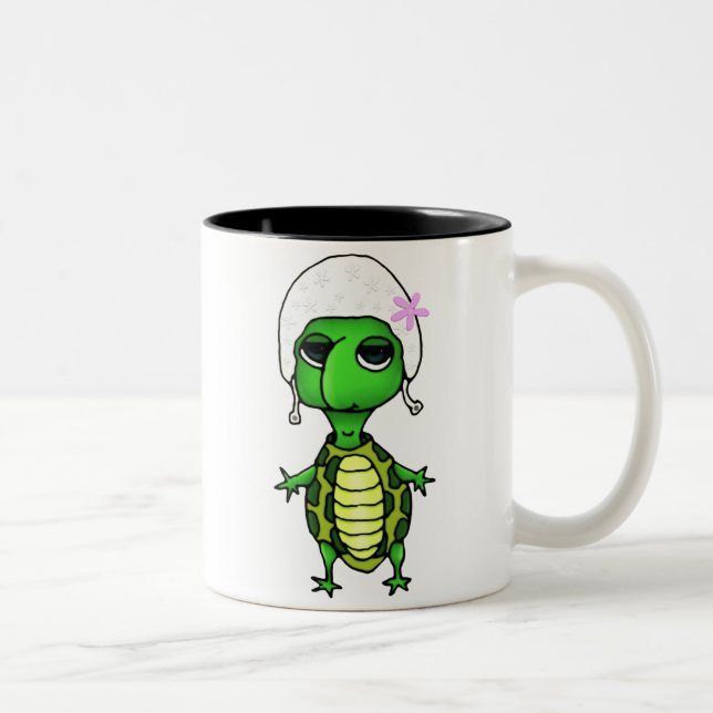 Swimming Turtle Two-Tone Coffee Mug (Right)