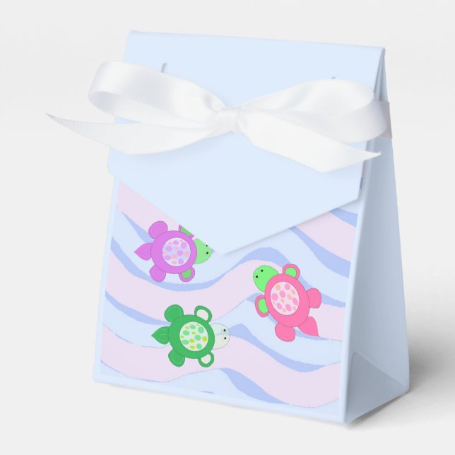 Swimming Turtles Favor Boxes (Front Side)
