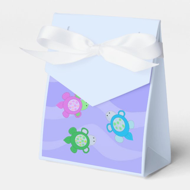 Swimming Turtles Favor Boxes (Front Side)