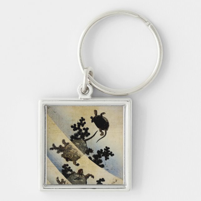 Swimming Turtles Keychain (Front)