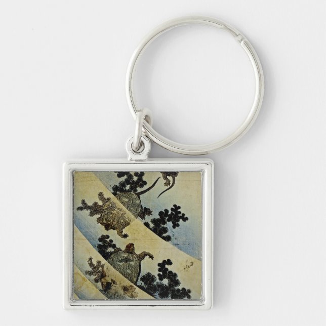 Swimming Turtles Keychain (Front)