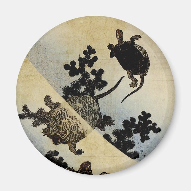 Swimming Turtles Magnet (Front)