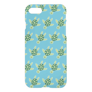 Swimming Turtles Pattern Blue iPhone SE/8/7 Case