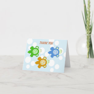 Swimming Turtles Thank You Card