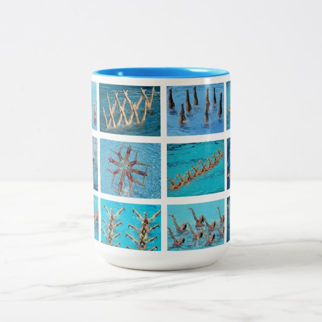 Swimming Two-Tone Coffee Mug (Center)