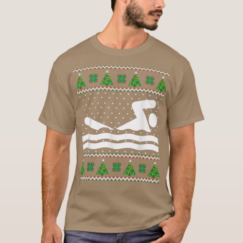 Swimming Ugly Christmas Sweater 
