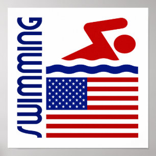 Swimming United States Poster