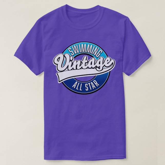 Swimming Vintage All Star T-Shirt (Design Front)