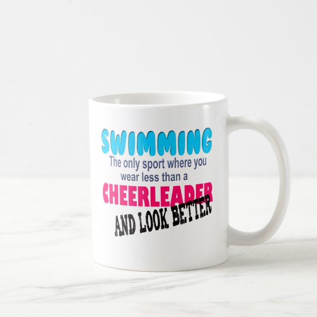 Swimming vs Cheerleading Coffee Mug (Right)