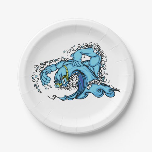 Swimming Wave Paper Plates