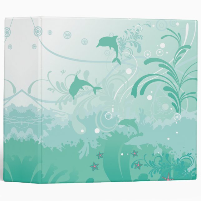 swimming with dolphins 3 ring binder (Front/Spine)