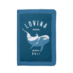 Swimming with Dolphins Lovina Bali Tri-fold Wallet