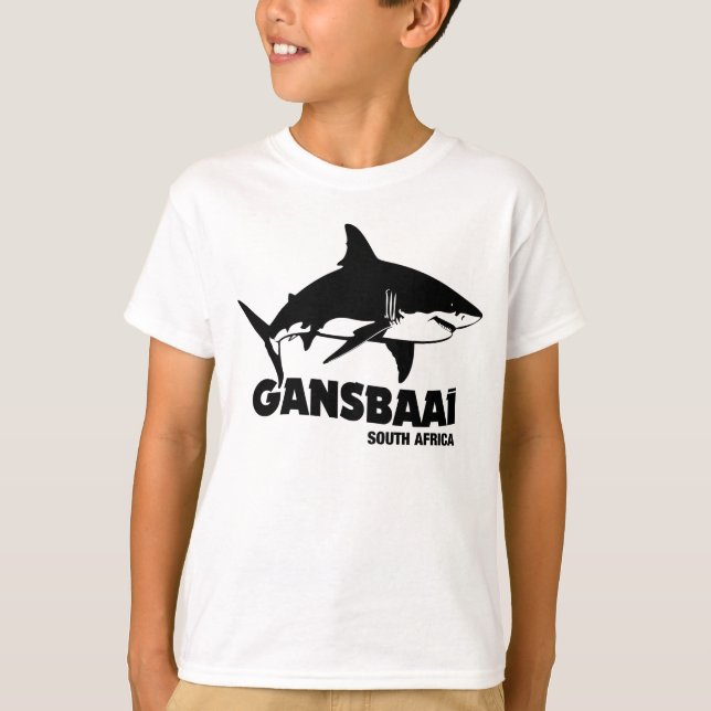 Swimming With Great White Sharks - Gansbaai Diving T-Shirt (Front)