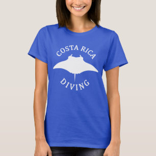 Swimming With Manta Ray - Costa Rica Scuba Diving T-Shirt
