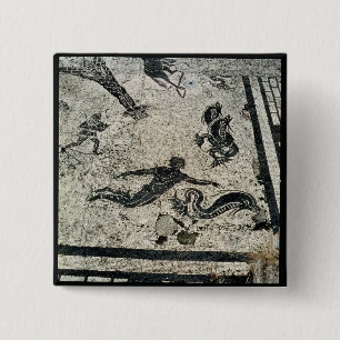 Swimming with the Dolphins, from the Frigidarium o Pinback Button
