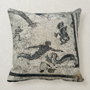 Swimming with the Dolphins, from the Frigidarium o Throw Pillow
