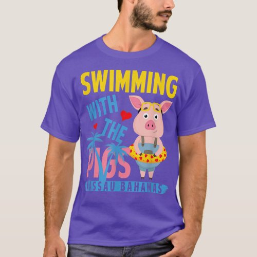 Swimming With The Pigs Nassau Bahamas Hello Summer T_Shirt