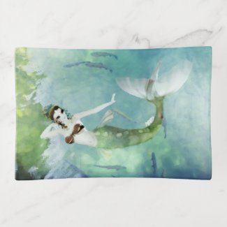 Swimming with the Salmon Trinket Trays