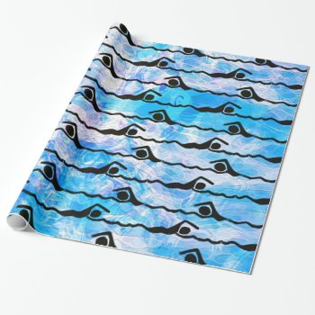 Swimming Wrapping Paper by manewind at Zazzle