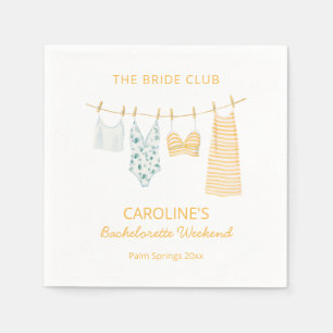 Swimsuit Clothesline Beach Bachelorette Weekend Napkins