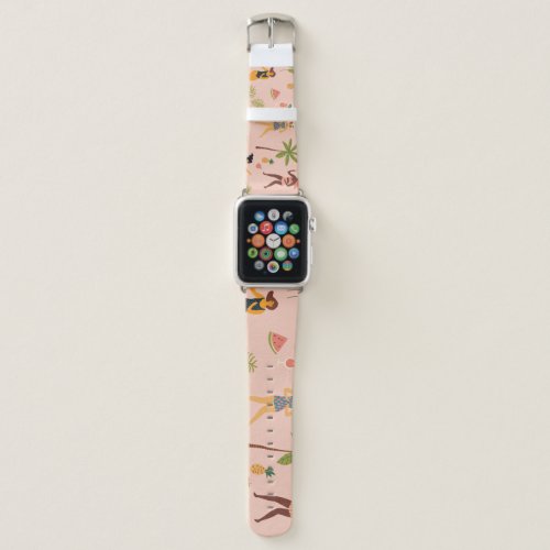 Swimsuit Ladies Tropical Vintage Dance Apple Watch Band