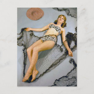 Swimsuit Model vintage photo Postcard