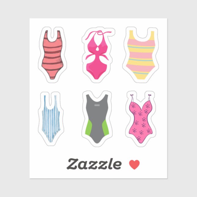 Swimsuit Stickers (Sheet)