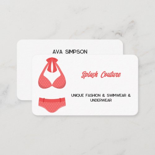 Swimwear Swimsuit Business Card