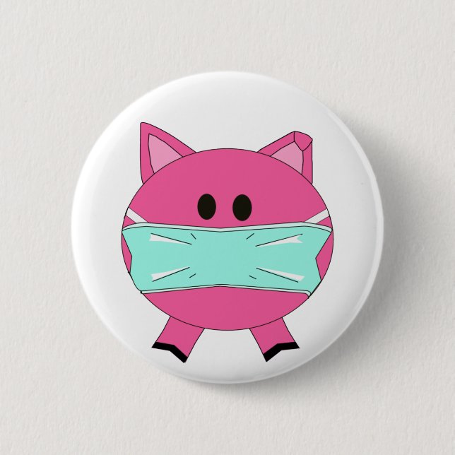 Swine Flu Badge Button (Front)