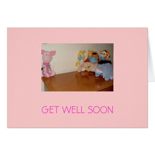 swine flu, GET WELL SOON Card