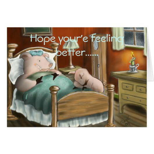 Swine Flu, Hope your'e feeling better...... Cards (Front Horizontal)