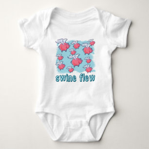 Swine Flu Humor Products Baby Bodysuit