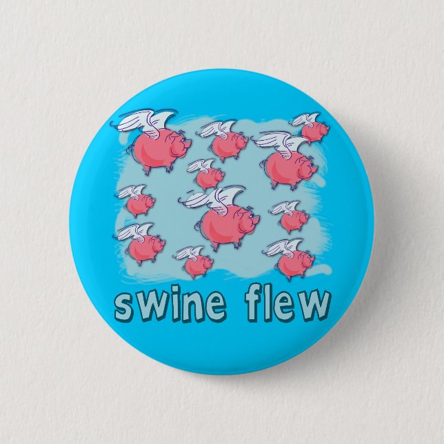 Swine Flu Humor Products Button (Front)