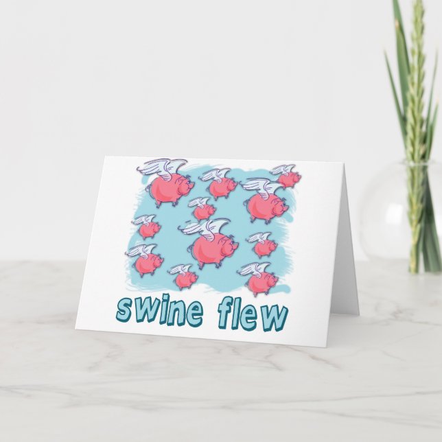 Swine Flu Humor Products Card (Front)