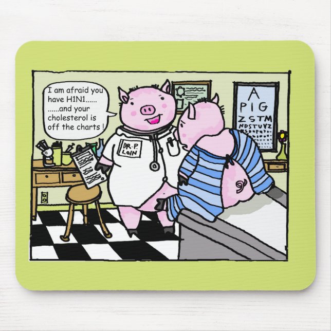 swine flu mouse pad (Front)