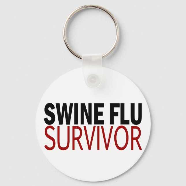 Swine Flu Survivor Keychain (Front)