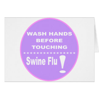 Swine Flu Warning Labels Cards