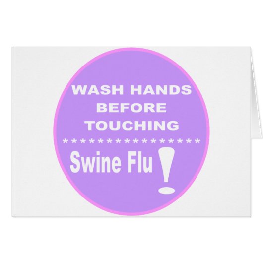 Swine Flu Warning Labels Cards (Front Horizontal)