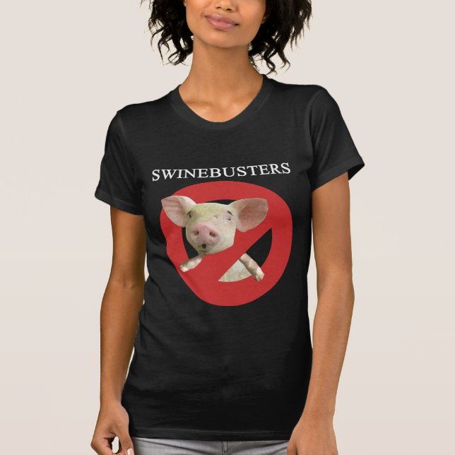Swinebusters Dark Ladies T-shirt (Front)