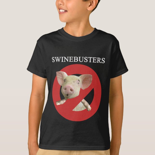 Swinebusters Dark Youth T-shirt (Front)